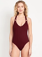 Ribbed One-Piece Swimsuit