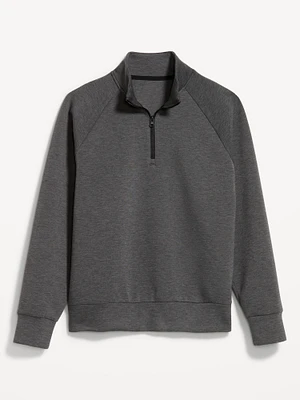 Oversized Quarter-Zip Bounce Fleece Pullover