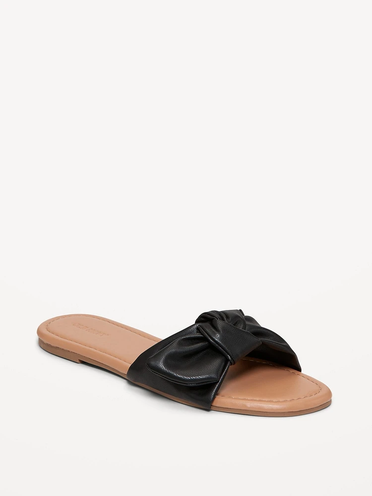 Knotted Slide Sandals for Women