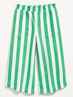 High-Waisted Pucker Wide-Leg Pants for Girls