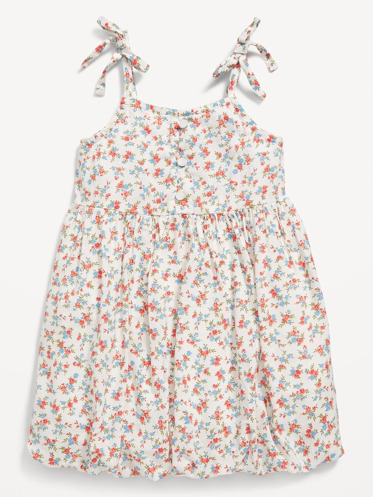 Sleeveless Bubble Dress for Toddler Girls
