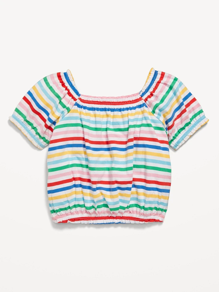 Short-Sleeve Bubble Top for Toddler Girls