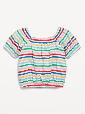 Short-Sleeve Bubble Top for Toddler Girls