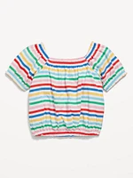 Short-Sleeve Bubble Top for Toddler Girls