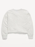 Printed Cropped French-Terry Sweatshirt for Girls