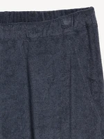 High-Waisted Towel Terry Barrel Ankle Pants