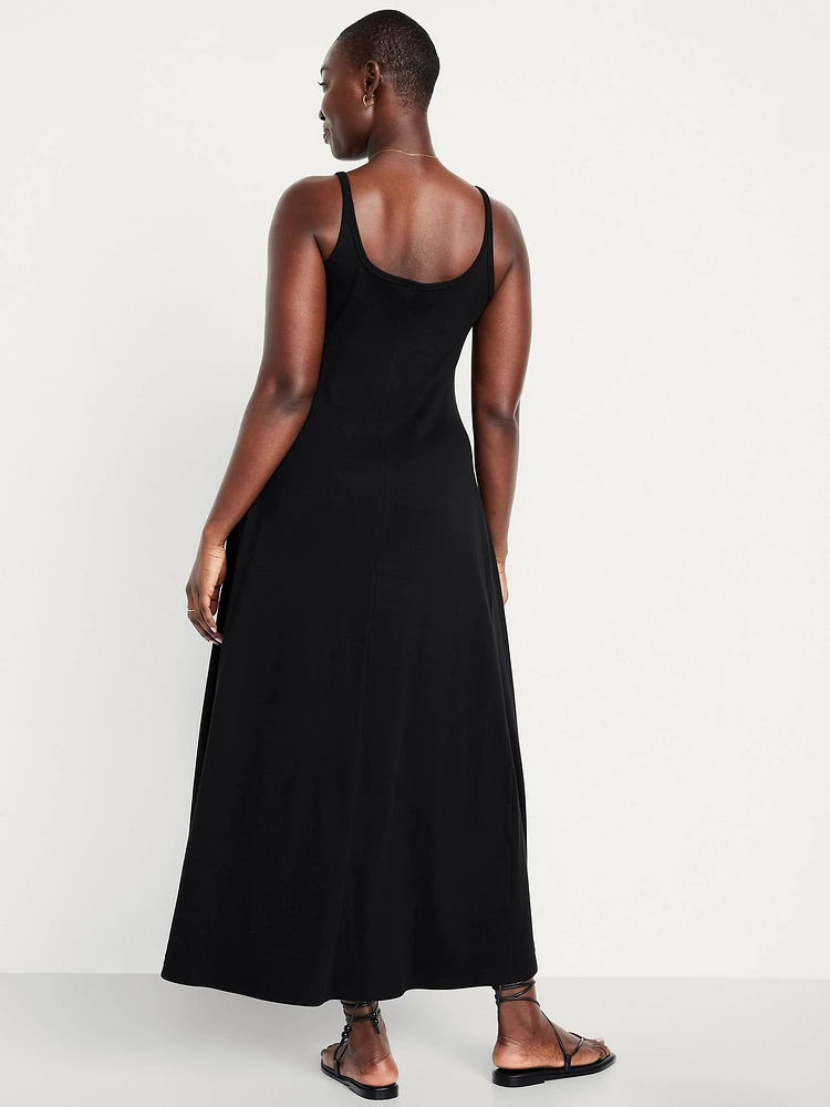 Sleeveless Ribbed Maxi Dress