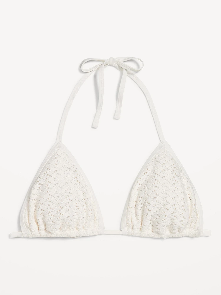 Crochet Triangle Bikini Swim Top