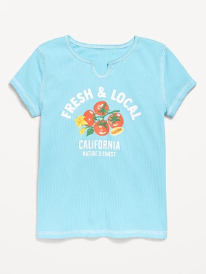 Fitted Ribbed T-Shirt for Girls
