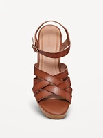 Faux-Leather Clog Sandals