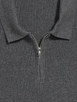 Short-Sleeve Sweater-Knit Polo