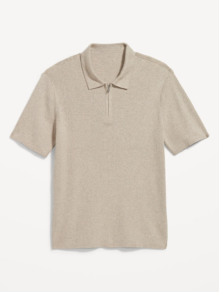 Short-Sleeve Sweater-Knit Polo