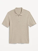 Short-Sleeve Sweater-Knit Polo