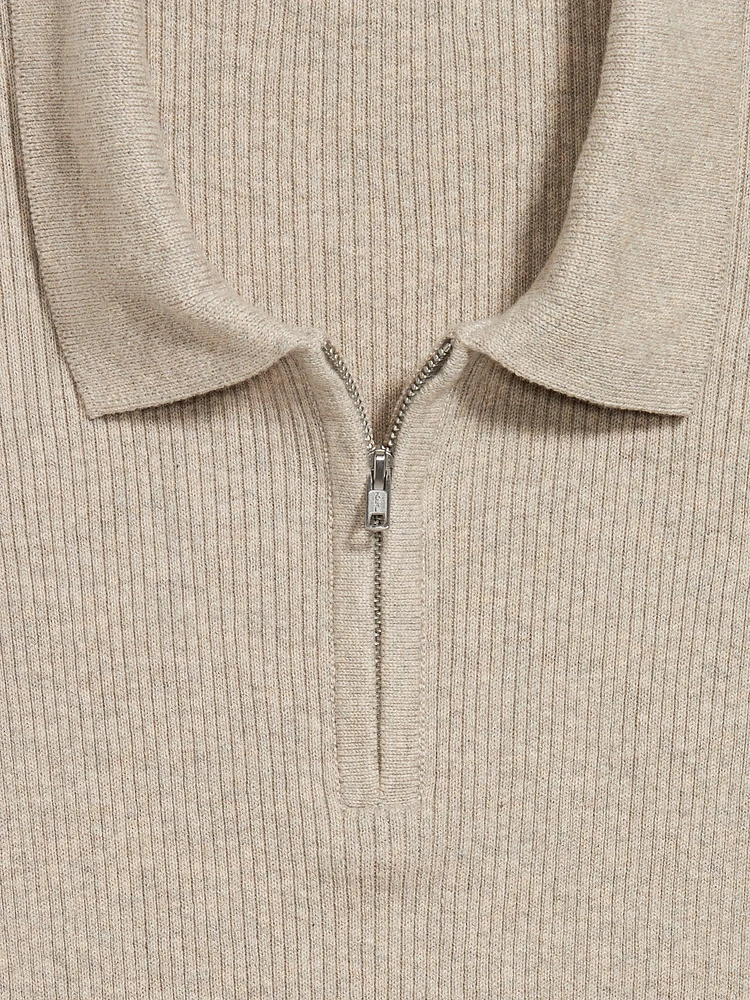 Short-Sleeve Sweater-Knit Polo