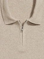 Short-Sleeve Sweater-Knit Polo