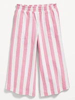 High-Waisted Pucker Wide-Leg Pants for Girls