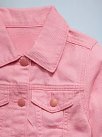 Cropped Trucker Jacket for Toddler Girls