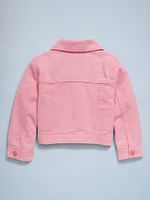Cropped Trucker Jacket for Toddler Girls