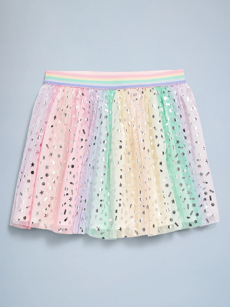 Birthday Tulle Swing Skirt for Toddler Girls