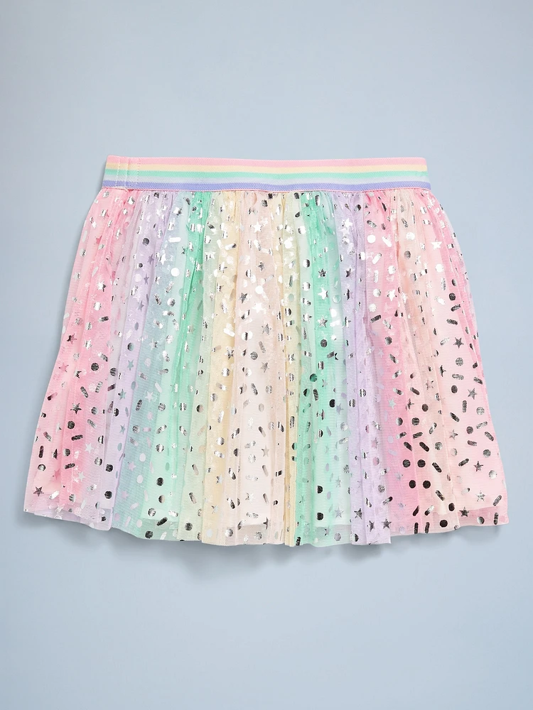 Birthday Tulle Swing Skirt for Toddler Girls