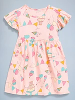 Birthday Fit and Flare Dress for Toddler Girls