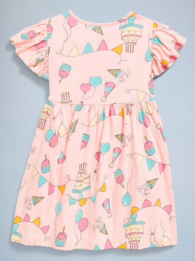 Birthday Fit and Flare Dress for Toddler Girls