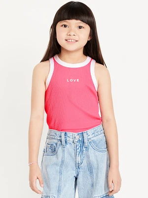 Fitted Ribbed Tank Top for Girls