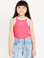 Fitted Ribbed Tank Top for Girls