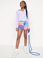 High-Waisted Dolphin-Hem Run Shorts for Girls