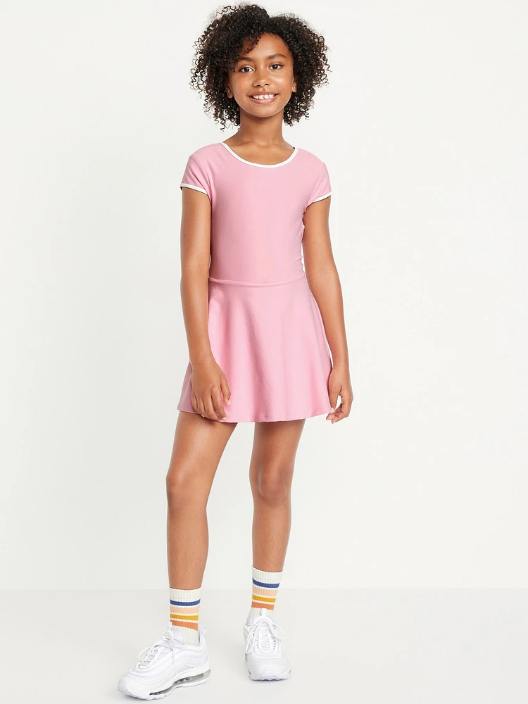PowerSoft Heart-Shaped Back Athletic Dress for Girls