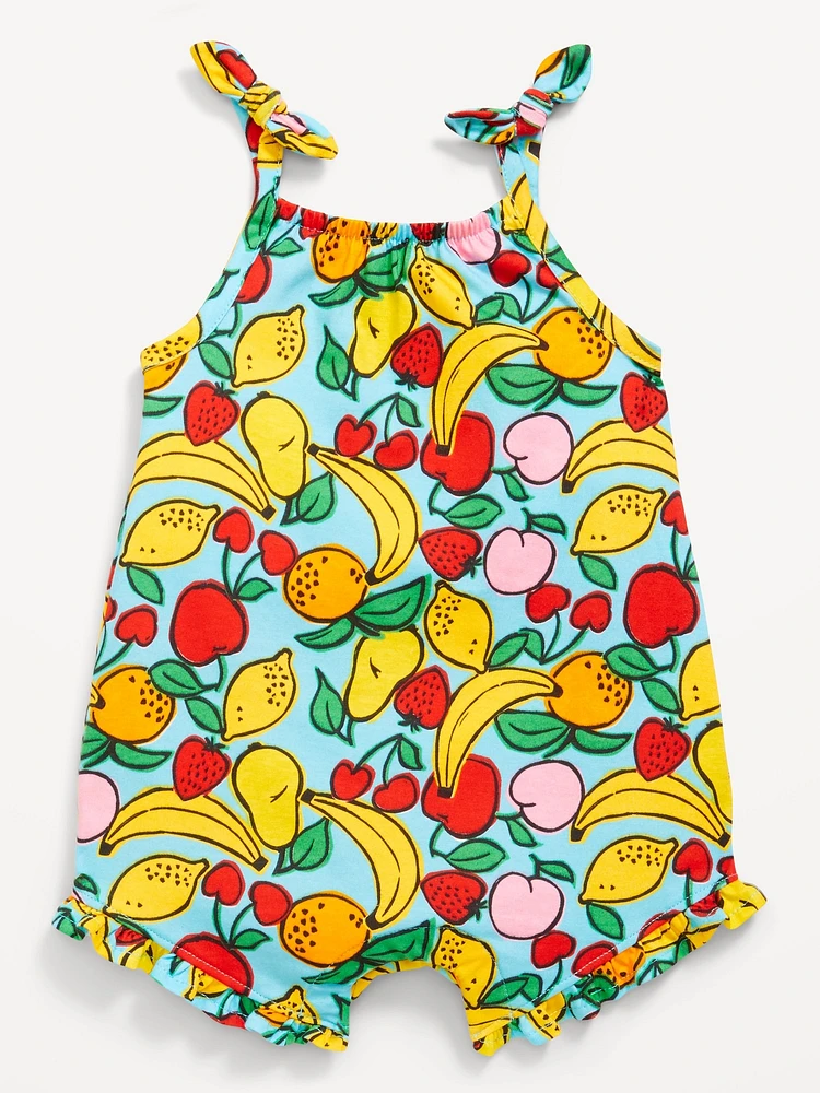 Sleeveless Tie-Knot One-Piece Romper for Baby