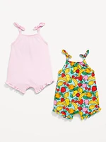 Sleeveless Tie-Knot One-Piece Romper 2-Pack for Baby