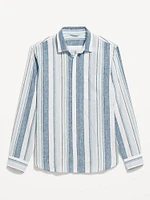 Classic Fit Linen-Blend Shirt