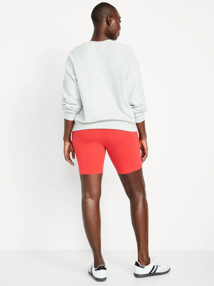 High-Waisted Biker Shorts -- 8-inch inseam