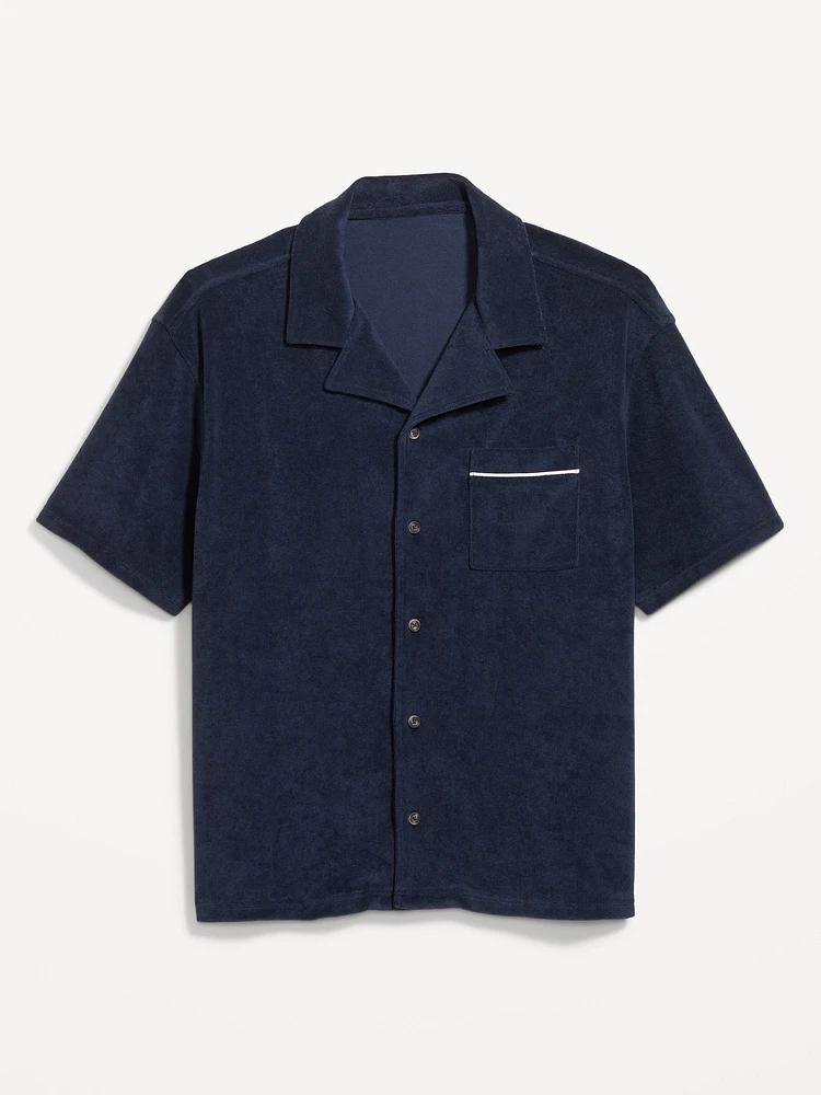 Short-Sleeve Cropped Terry Shirt