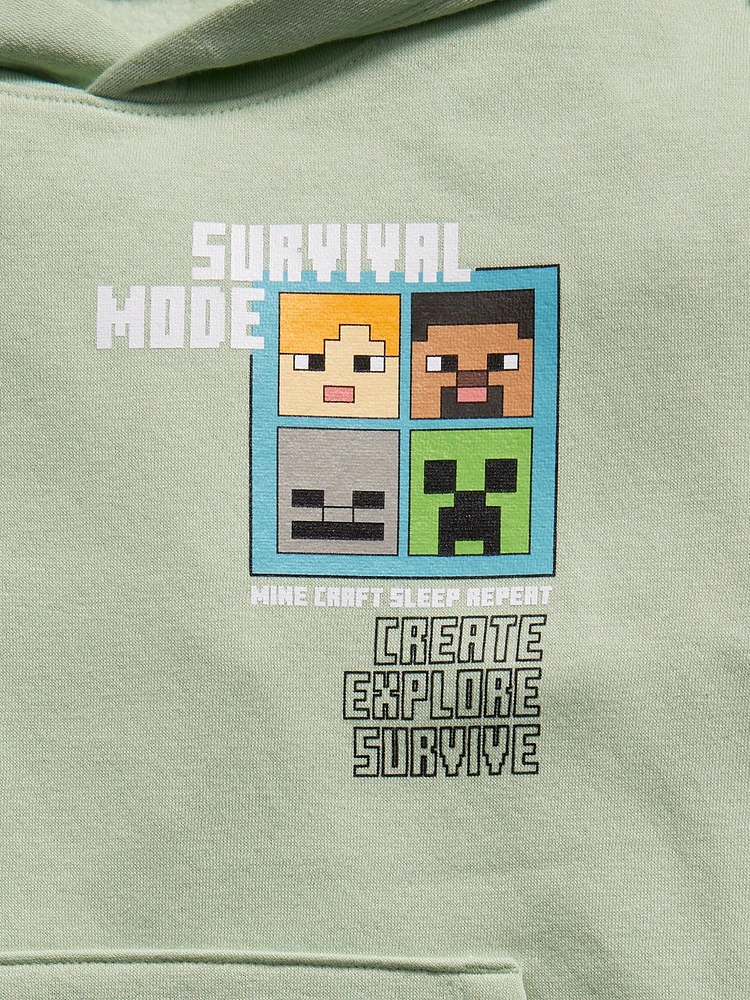 Minecraft™ Gender-Neutral Graphic Pullover Hoodie for Kids