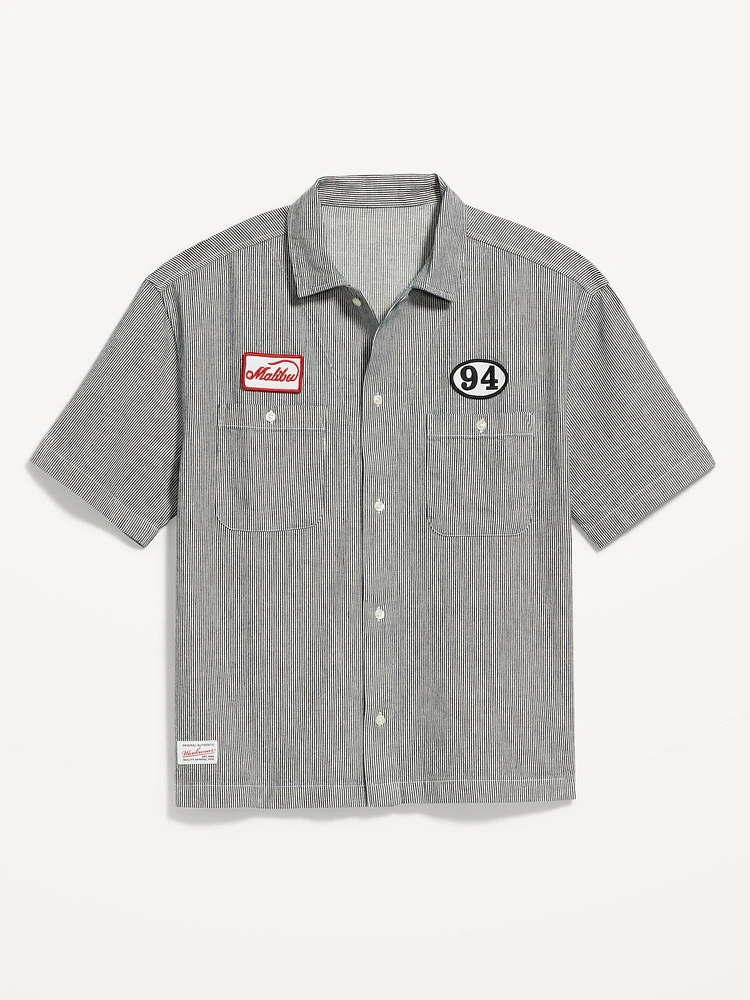 Cropped Utility Dobby Shirt