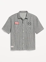 Cropped Utility Dobby Shirt