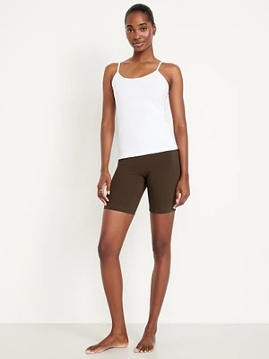 High-Waisted Biker Shorts -- 8-inch inseam