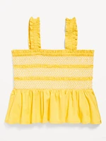 Smocked Peplum Tank Top for Girls