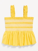Smocked Peplum Tank Top for Girls