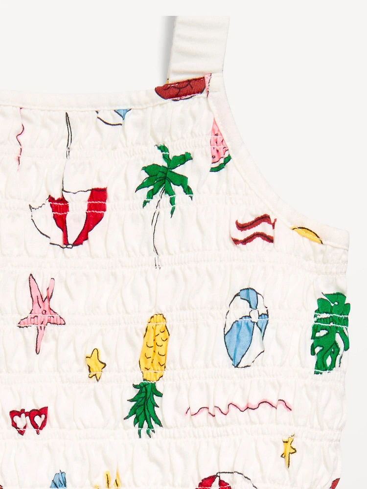 Sleeveless Smocked Romper for Girls