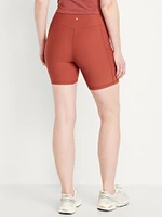 High-Waisted PowerSoft Biker Shorts -- 6-inch inseam