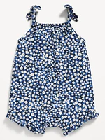 Sleeveless Tie-Knot One-Piece Romper for Baby