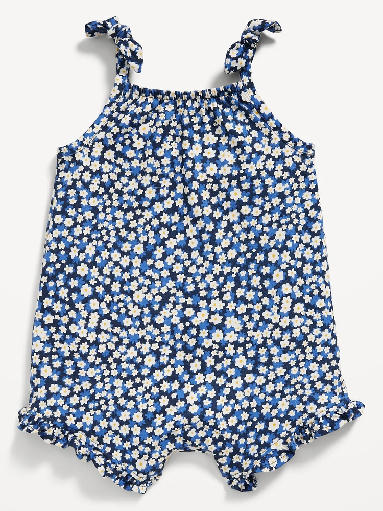Sleeveless Tie-Knot One-Piece Romper for Baby