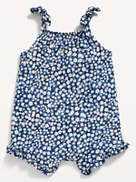 Sleeveless Tie-Knot One-Piece Romper for Baby