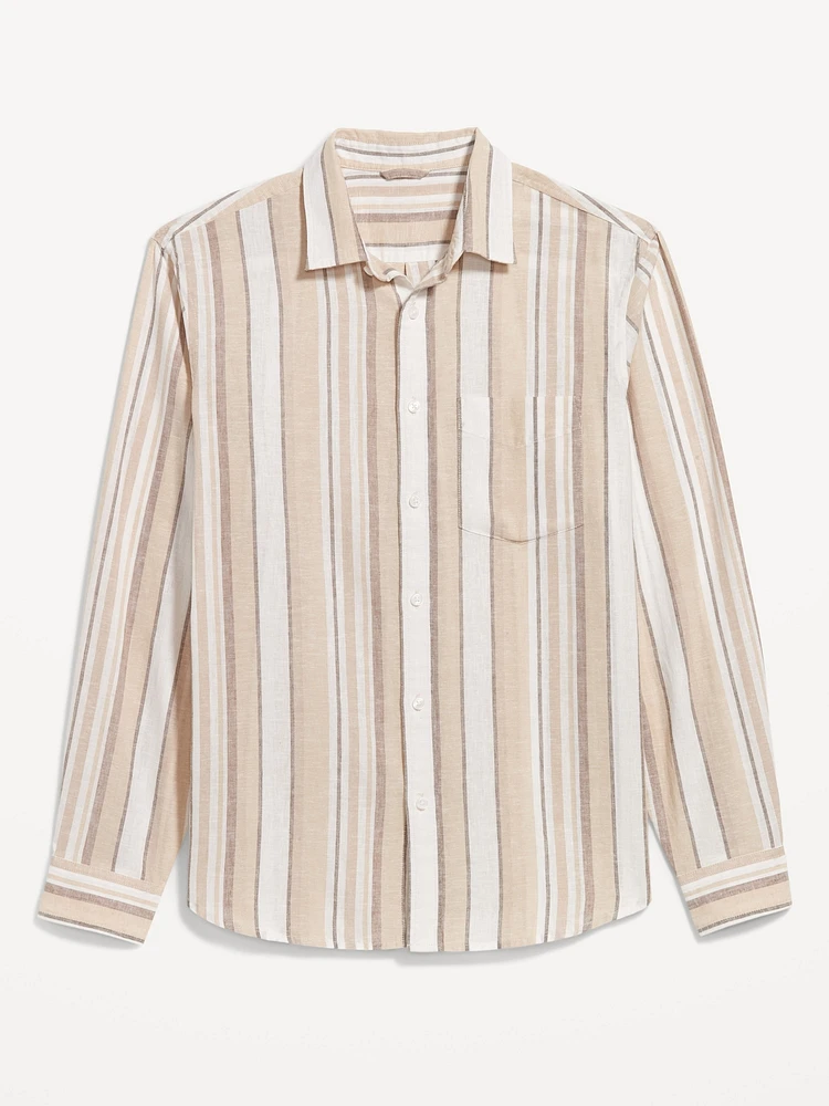 Classic Fit Linen-Blend Shirt