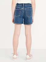 High-Waisted Jean Midi Shorts for Girls