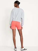 High-Waisted Jersey Biker Shorts -- 6-inch inseam