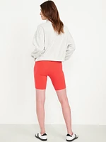 High-Waisted Biker Shorts -- 8-inch inseam
